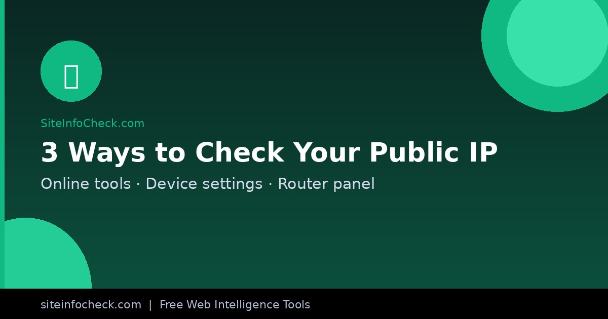 How to check your public IP address - three methods